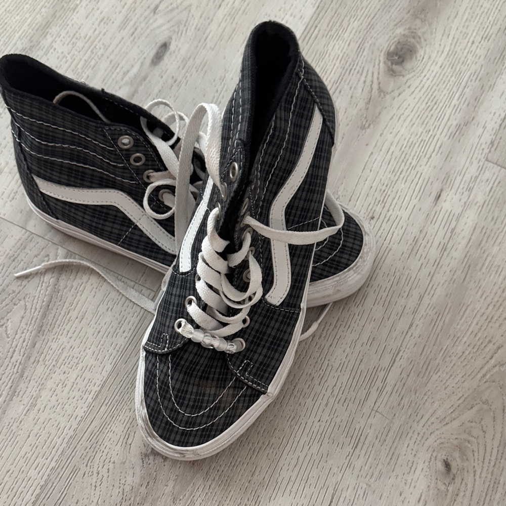 Black and White High-Top Sneakers